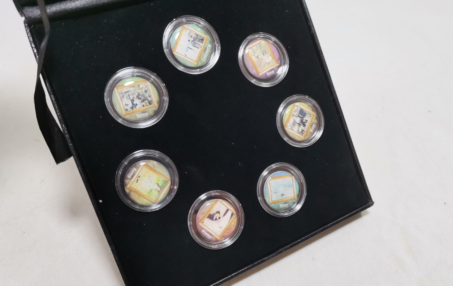 IMPRESSIONISM KONULU ORİJİNAL KUTUSUNDA GÜMÜŞ KAPLAMA HATIRA PARA LOTU