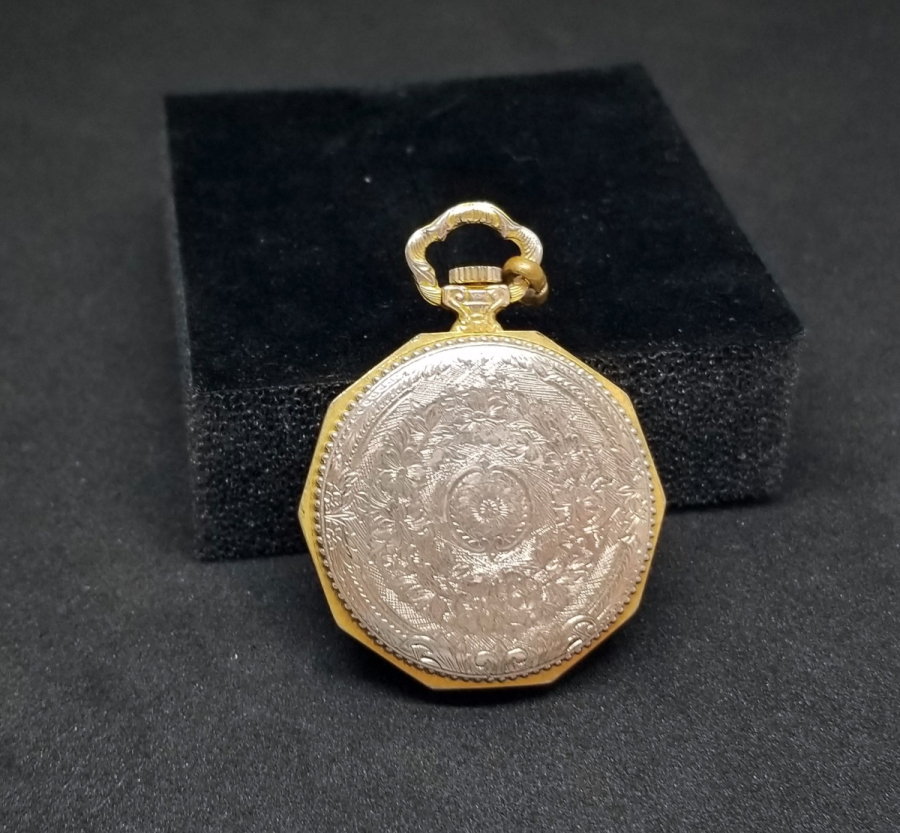 ALTIN KAPLAMA KURMALI ANTİKA KOLYE SAAT