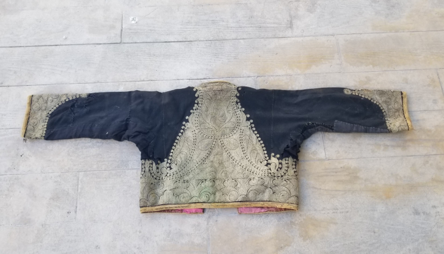 GÜMÜŞ SIRMA İŞÇİLİKLİ OSMANLI DÖNEMİ GELİN CEPKENİ