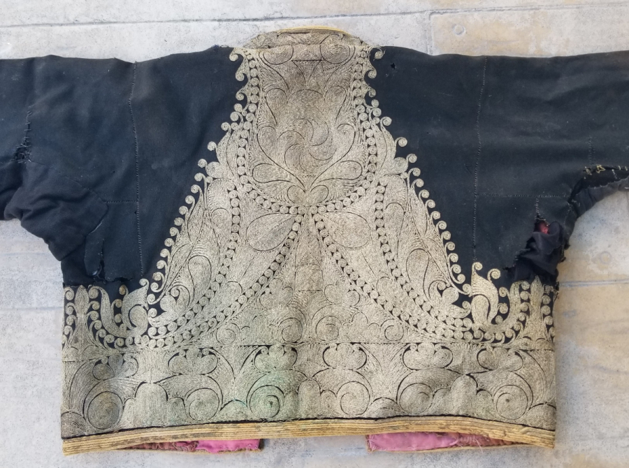 GÜMÜŞ SIRMA İŞÇİLİKLİ OSMANLI DÖNEMİ GELİN CEPKENİ