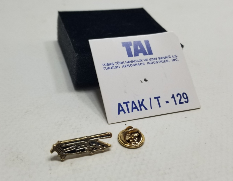 ALTIN KAPLAMA ATAK HELİKOPTERİ ROZET