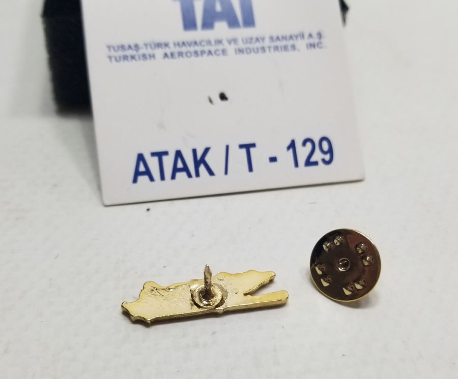 ALTIN KAPLAMA ATAK HELİKOPTERİ ROZET