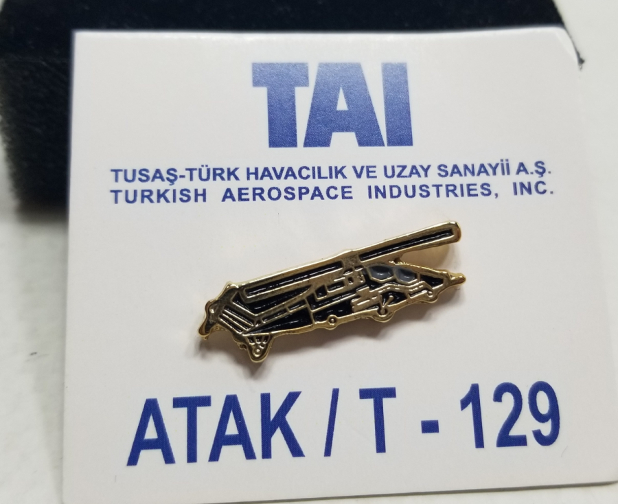 ALTIN KAPLAMA ATAK HELİKOPTERİ ROZET