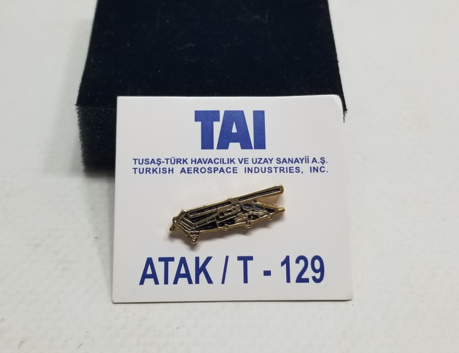 ALTIN KAPLAMA ATAK HELİKOPTERİ ROZET