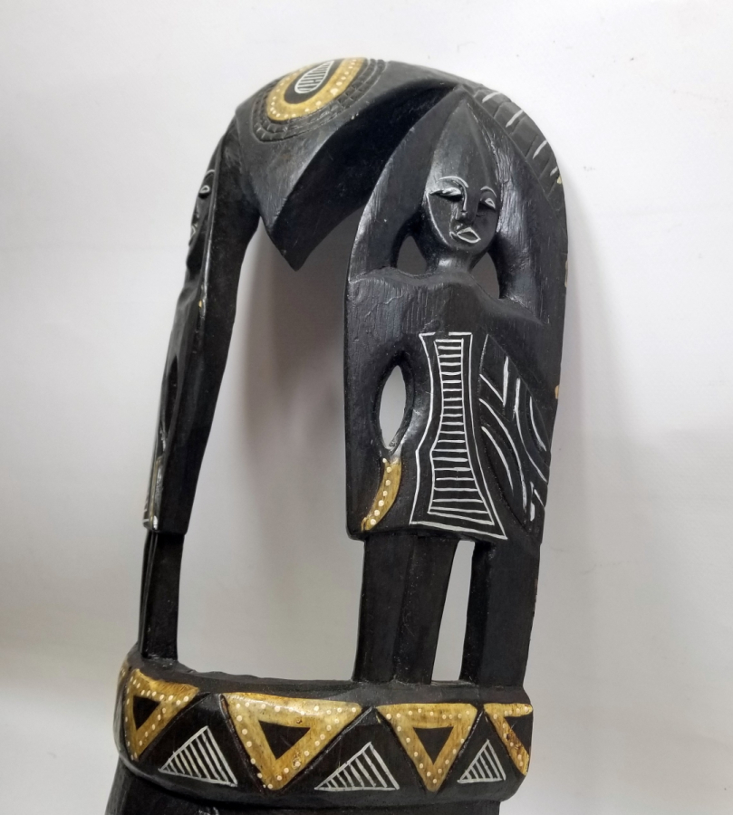 EL YAPIMI AHŞAP AFRİKA DEKORATİF MASK