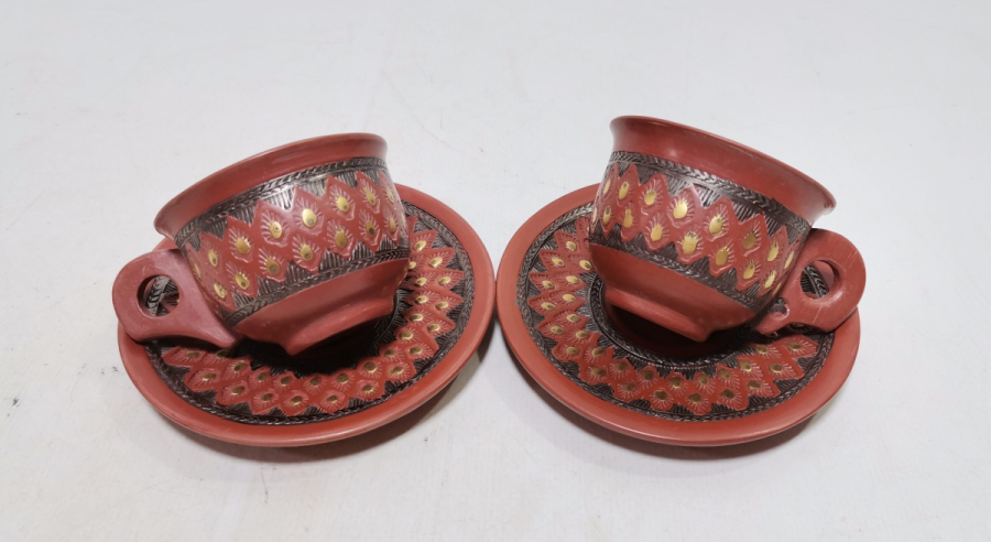 OSMANLI DÖNEMİ ÇOK NADİR USTA DAMGALI ÇİFT TOPHANE KAHVE FİNCANI