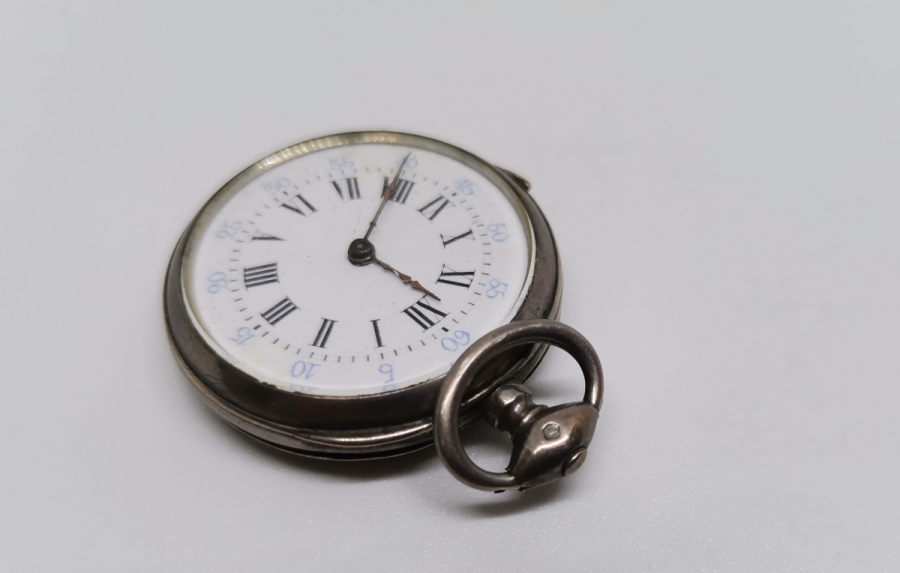 OSMANLI DÖNEMİ GÜMÜŞ KASA ARKADAN KURMALI CEP SAATİ