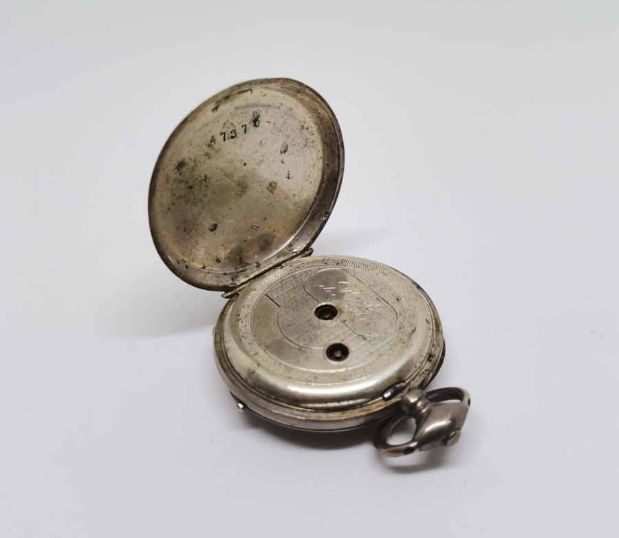 OSMANLI DÖNEMİ GÜMÜŞ KASA ARKADAN KURMALI CEP SAATİ