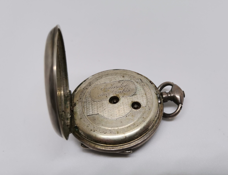 OSMANLI DÖNEMİ GÜMÜŞ KASA ARKADAN KURMALI CEP SAATİ