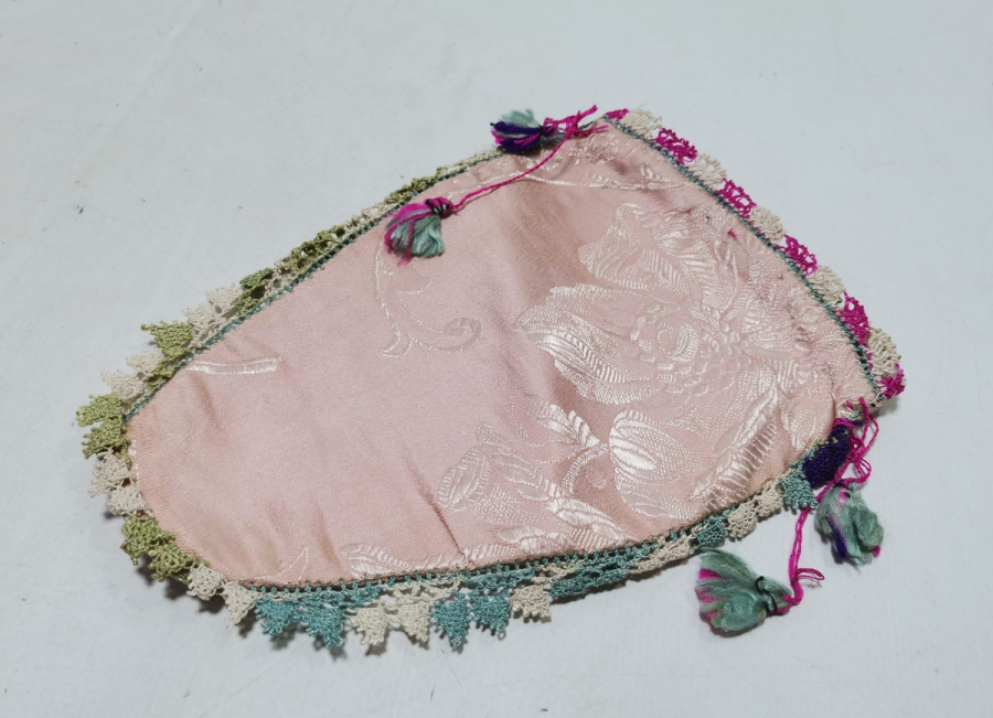 OSMANLI DÖNEMİ İĞNE OYA İŞÇİLİKLİ ELMASİYE PARA KESESİ