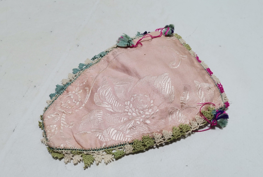 OSMANLI DÖNEMİ İĞNE OYA İŞÇİLİKLİ ELMASİYE PARA KESESİ