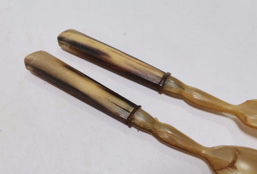 OSMANLI DÖNEMİ EL YAPIMI ANDİR BOYNUZ SERVİS ÇATAL KAŞIĞI