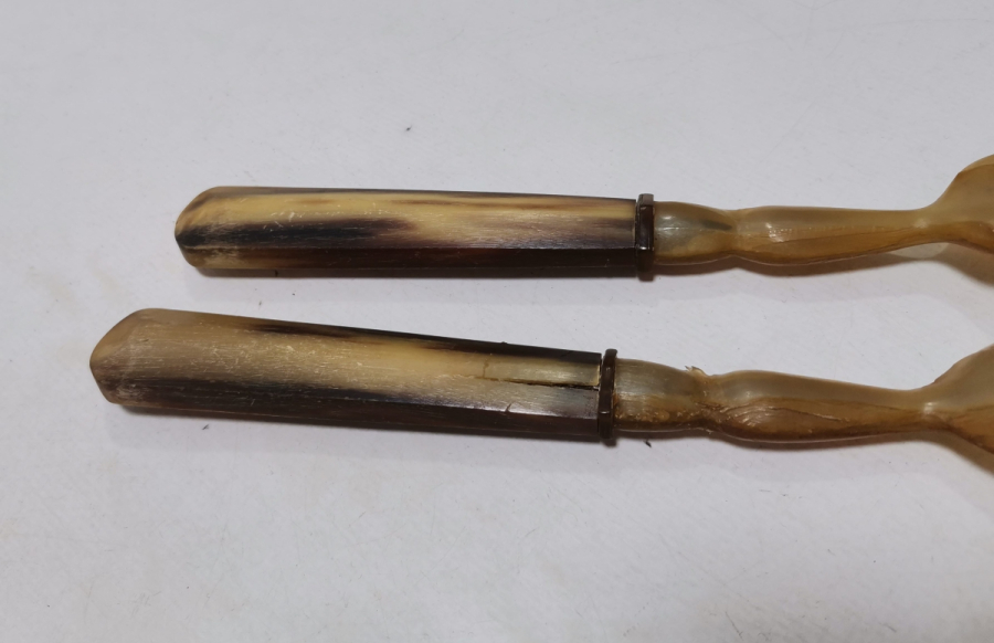 OSMANLI DÖNEMİ EL YAPIMI ANDİR BOYNUZ SERVİS ÇATAL KAŞIĞI