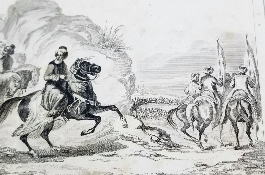 OSMANLI SAVAŞ ALANI GÖRSELLİ OSMANLI DÖNEMİ BASKI GRAVÜR