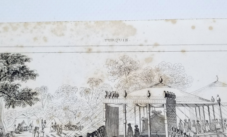 KARADAVUT PAŞA'NIN KAMP KURMASI KONULU OSMANLI DÖNEMİ BASKI GRAVÜR