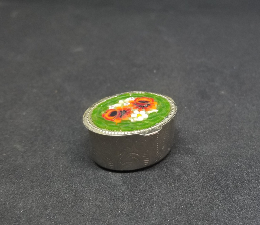 MİKRO MOZAİK ANTİKA KAPAKLI MÜCEVHER KUTUSU