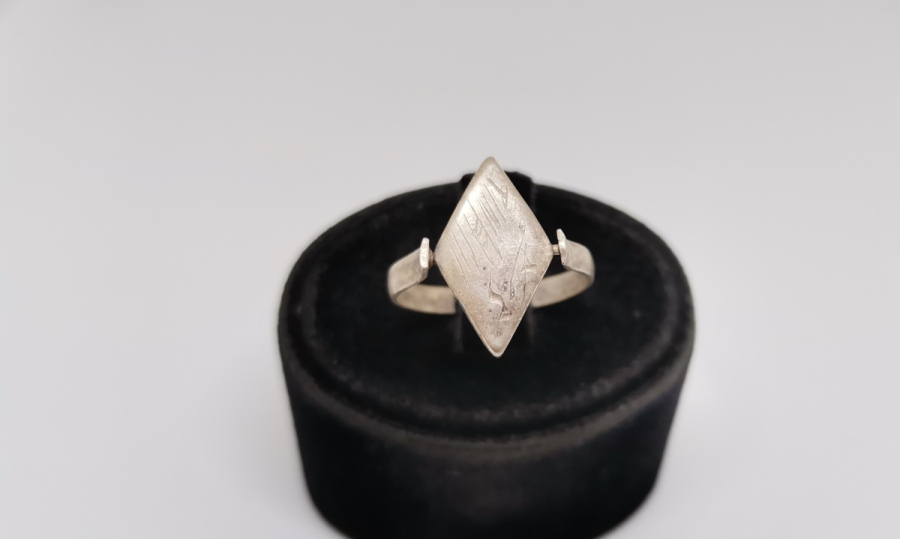 ÜZERİ EBCED HESAPLI ÖZEL YAPIM ANTİKA GÜMÜŞ TILSIM YÜZÜK