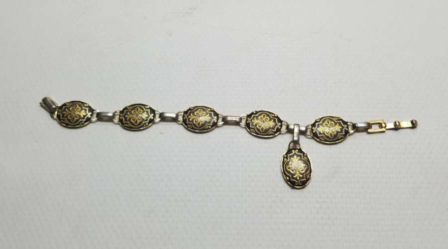 ÜZERİ ALTIN VERMEYLİ ANTİKA TOLEDO BİLEKLİK