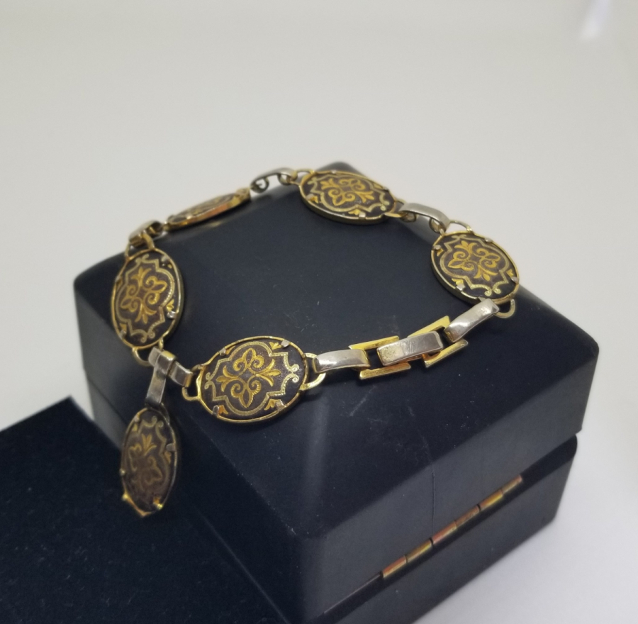 ÜZERİ ALTIN VERMEYLİ ANTİKA TOLEDO BİLEKLİK