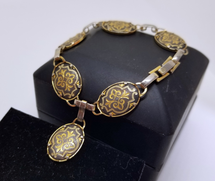 ÜZERİ ALTIN VERMEYLİ ANTİKA TOLEDO BİLEKLİK