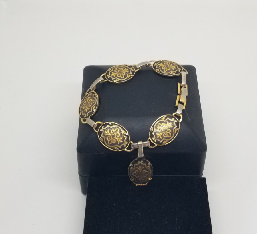 ÜZERİ ALTIN VERMEYLİ ANTİKA TOLEDO BİLEKLİK