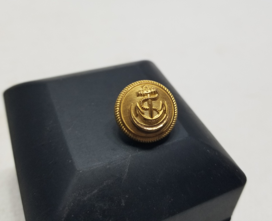 ARKASI OSMANLICA YAZILI OSMANLI DÖNEMİ DENİZCİ SUBAY DÜĞMESİ