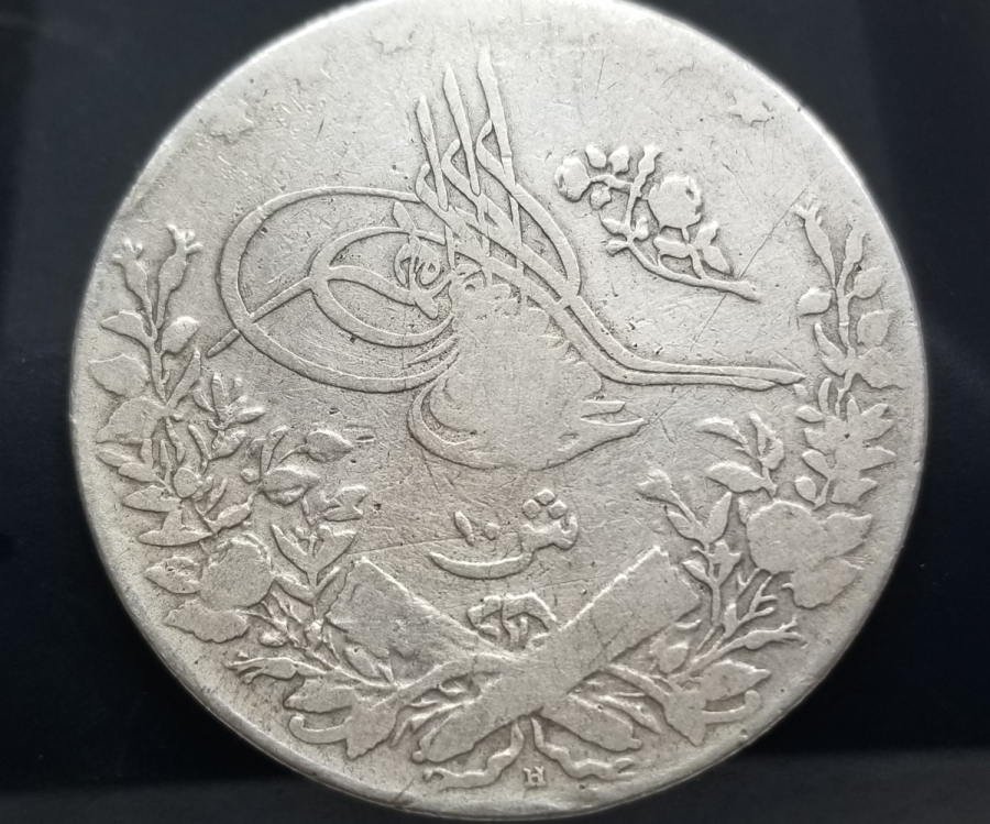 MEHMET REŞAT DÖNEMİ GÜMÜŞ MISIR 10 KURUŞ