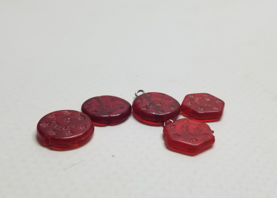 ÜZERLERİ AY YILDIZLI OSMANLI DÖNEMİ TAKI PARÇALARI LOTU