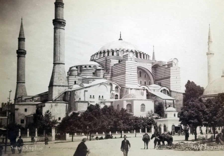 AYASOFYA CAMİİ GÖRSELLİ OSMANLI DÖNEMİ BÜYÜK BOY FOTOĞRAF