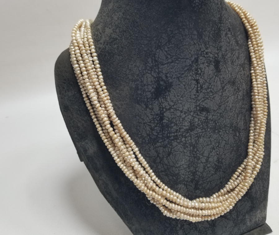 OSMANLI DÖNEMİ BÜYÜK BOY TAM TUR İNCİ GERDANLIK