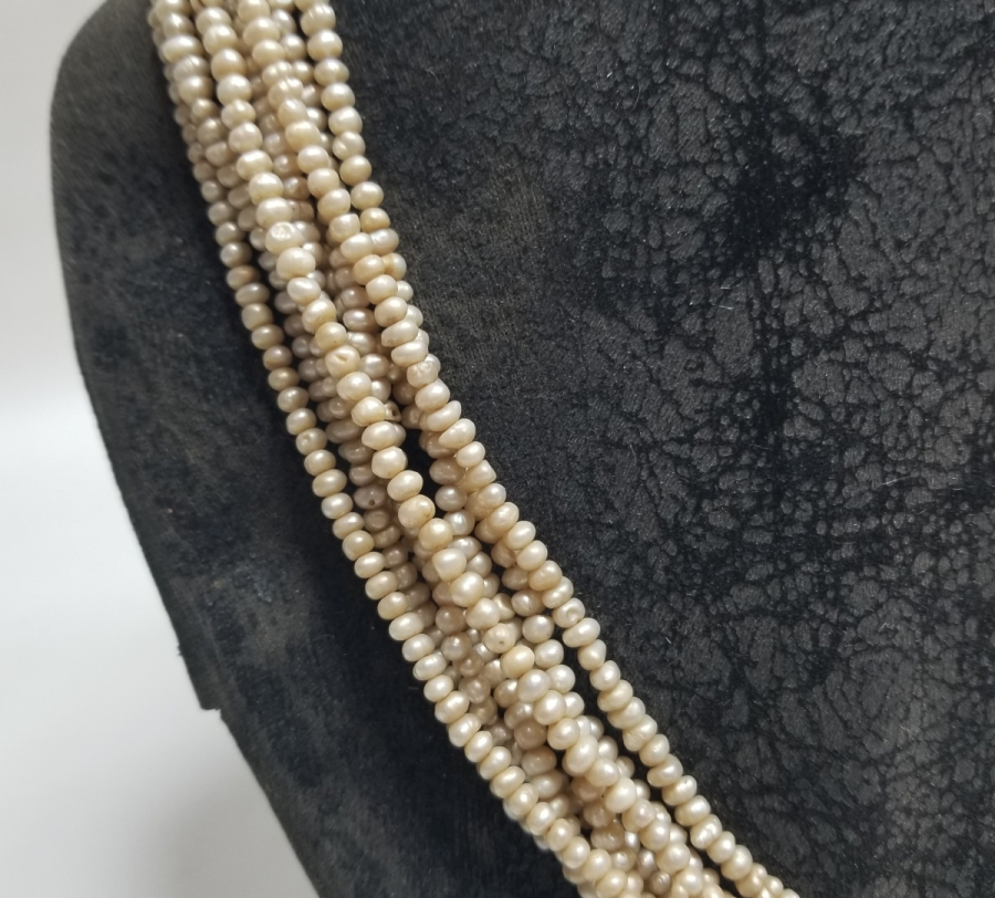 OSMANLI DÖNEMİ BÜYÜK BOY TAM TUR İNCİ GERDANLIK