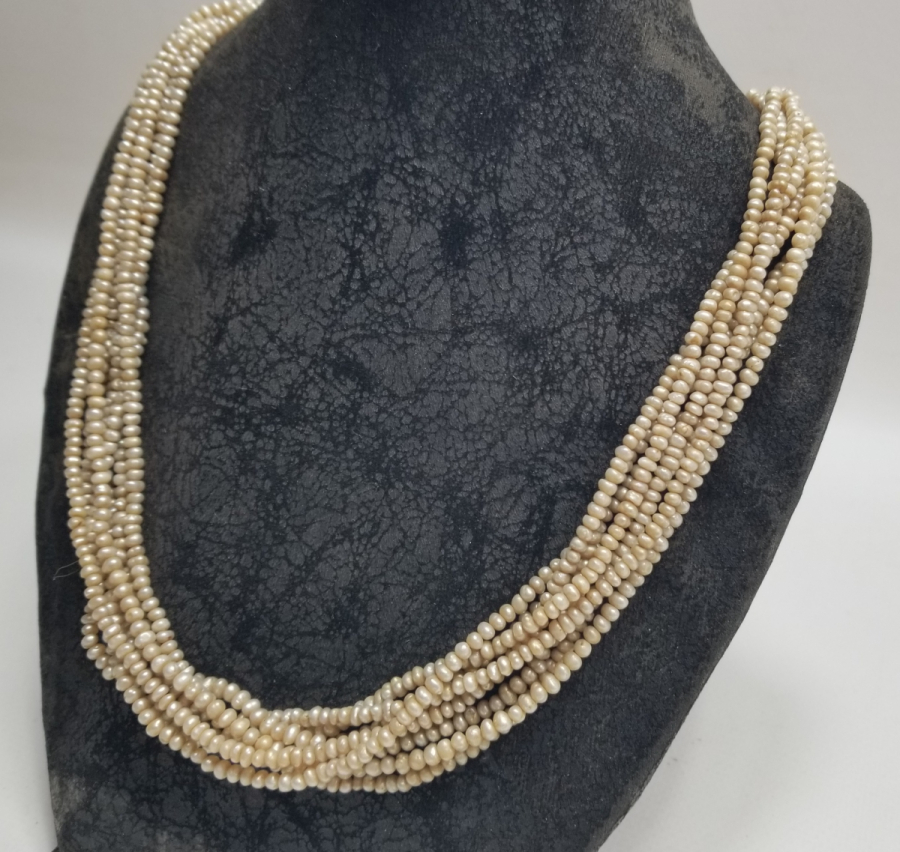 OSMANLI DÖNEMİ BÜYÜK BOY TAM TUR İNCİ GERDANLIK