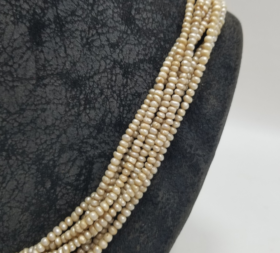 OSMANLI DÖNEMİ BÜYÜK BOY TAM TUR İNCİ GERDANLIK