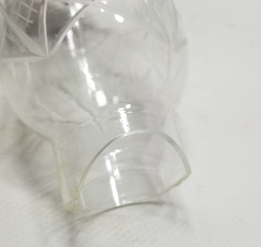 KRİSTAL KESME İŞÇİLİKLİ OSMANLI DÖNEMİ GAZ LAMBASI BACASI