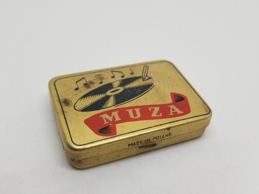 ANTİKA METAL GRAMAFON İĞNELERİ KUTUSU