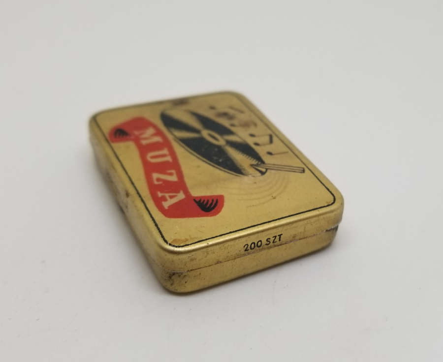 ANTİKA METAL GRAMAFON İĞNELERİ KUTUSU