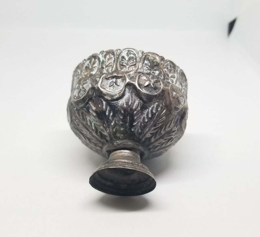 ÜZERİ AY YILDIZ FİGÜRLÜ OSMANLI DÖNEMİ TUĞRALI GÜMÜŞ FİNCAN ZARFI