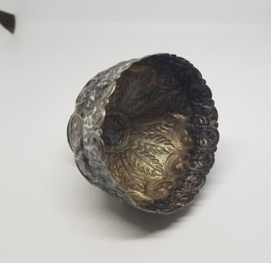 ÜZERİ AY YILDIZ FİGÜRLÜ OSMANLI DÖNEMİ TUĞRALI GÜMÜŞ FİNCAN ZARFI