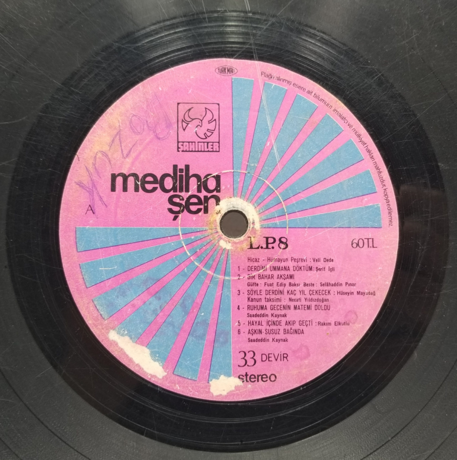 ANTİKA MEDİHA ŞEN LONG PLAY PLAK
