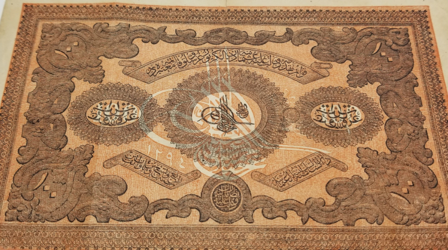 SULTAN ABDÜLHAMİD HAN DÖNEMİ KOLEKSİYONLUK KAĞIT 100 KURUŞ