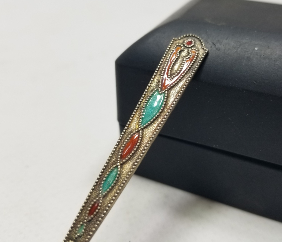 ORAK ÇEKİÇ DAMGALI ANTİKA MİNELİ RUS GÜMÜŞ PEYNİR ÇATALI