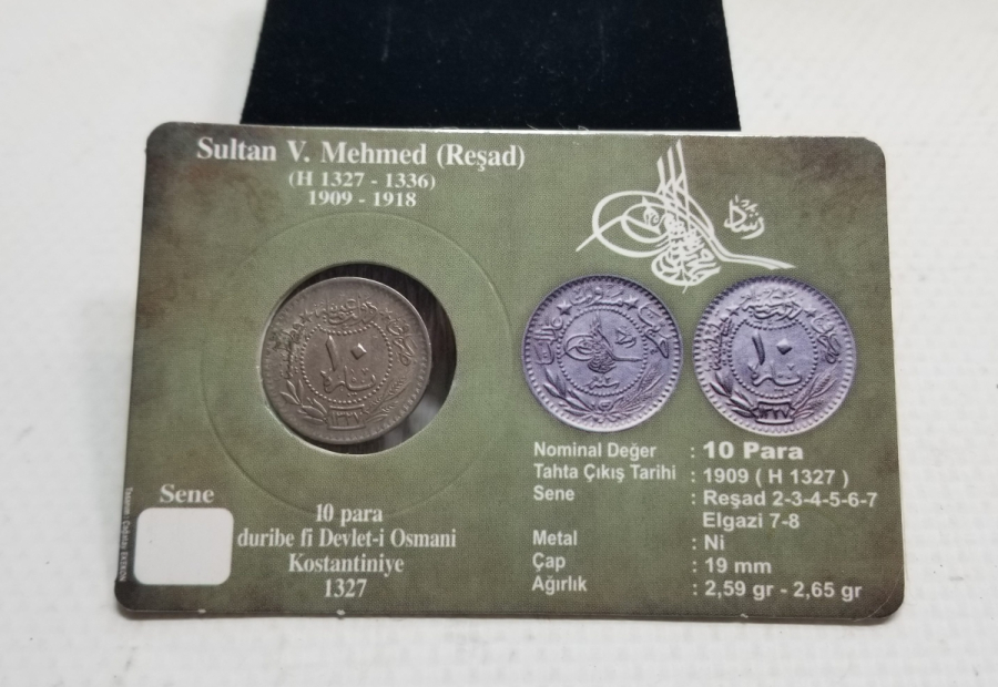MEHMET REŞAT HAN DÖNEMİ KOLEKSİYONLUK NİKEL 10 PARA