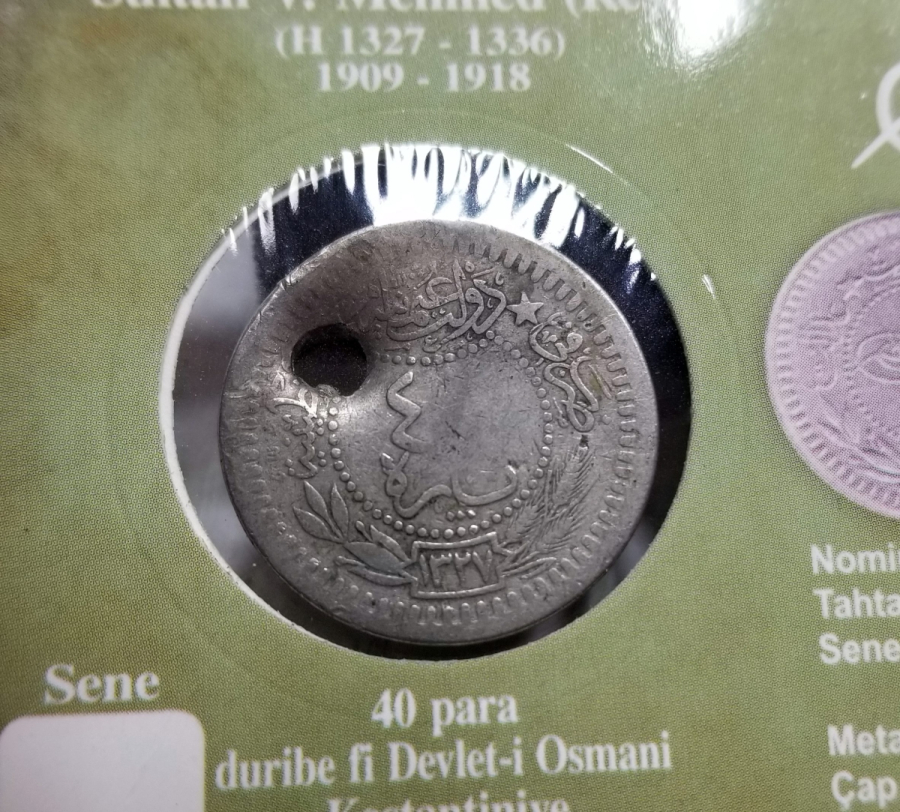 MEHMET REŞAT HAN DÖNEMİ KOLEKSİYONLUK NİKEL 40 PARA