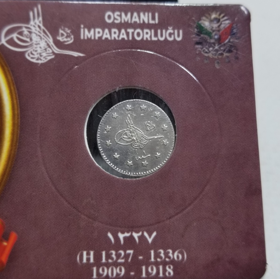 SULTAN MEHMET REŞAT HAN DÖNEMİ GÜMÜŞ 1 KURUŞ MECİDİYE