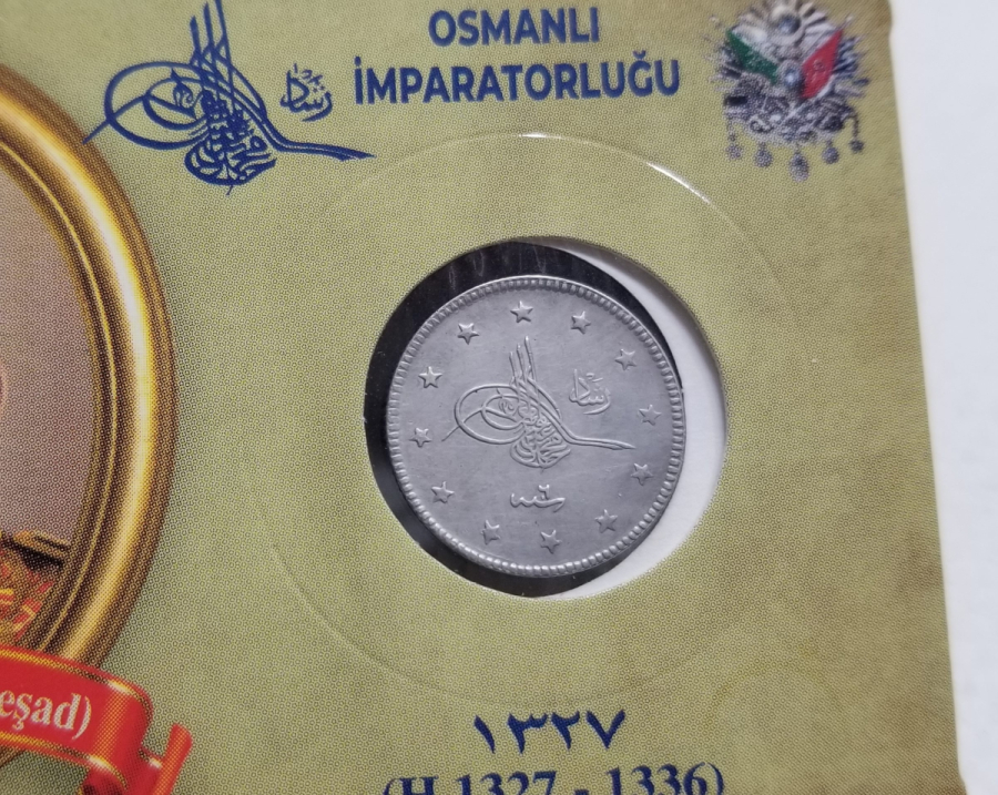 SULTAN MEHMET REŞAT HAN DÖNEMİ ÇİL KONDİSYONDA GÜMÜŞ 2 KURUŞ MECİDİYE