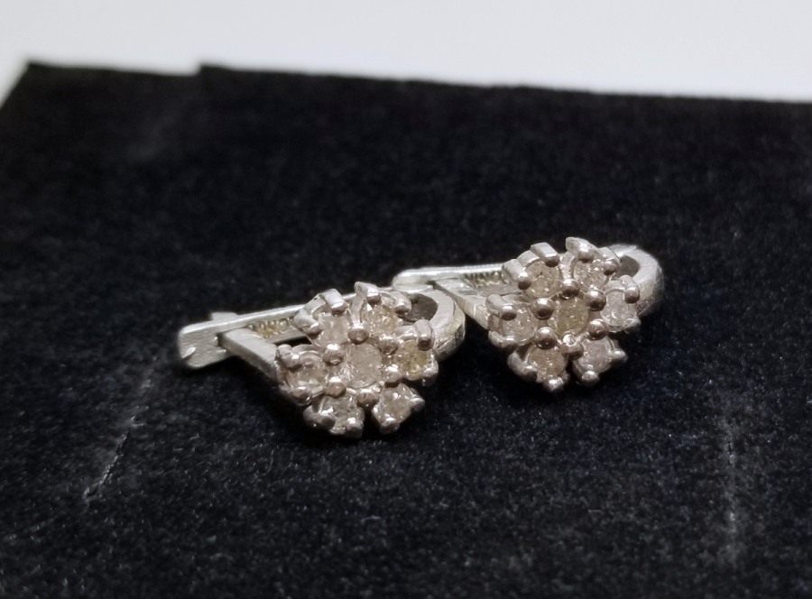 ÖZEL YAPIM PIRLANTA TAŞLI KÜPE