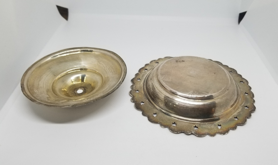 ÜZERİ KALEM İŞÇİLİKLİ VE TUĞRALI OSMANLI DÖNEMİ GÜMÜŞ MAMA KABI