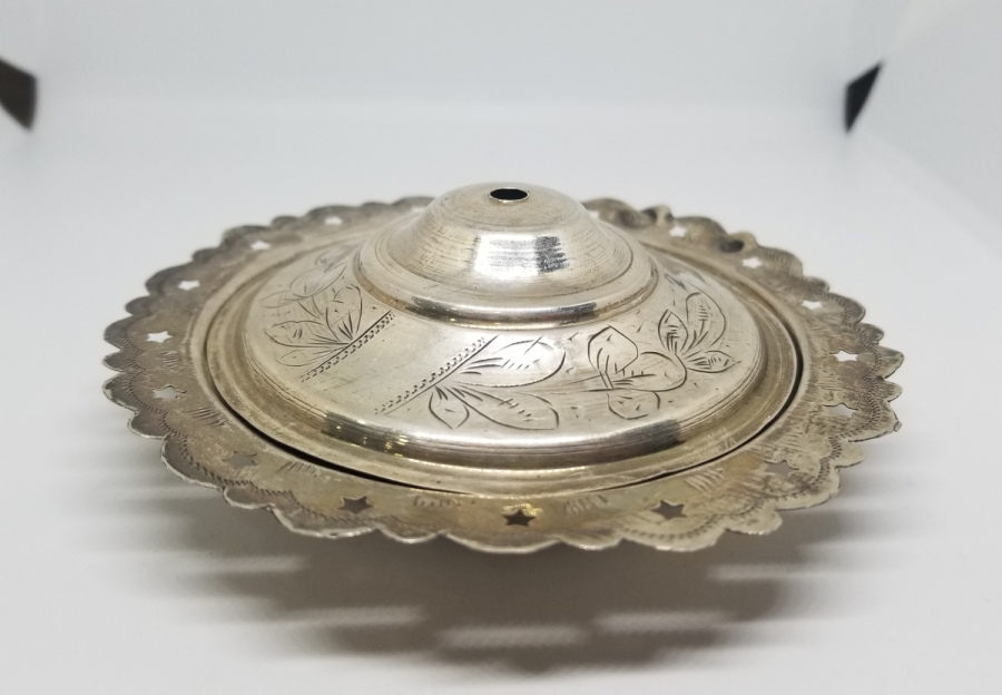 ÜZERİ KALEM İŞÇİLİKLİ VE TUĞRALI OSMANLI DÖNEMİ GÜMÜŞ MAMA KABI