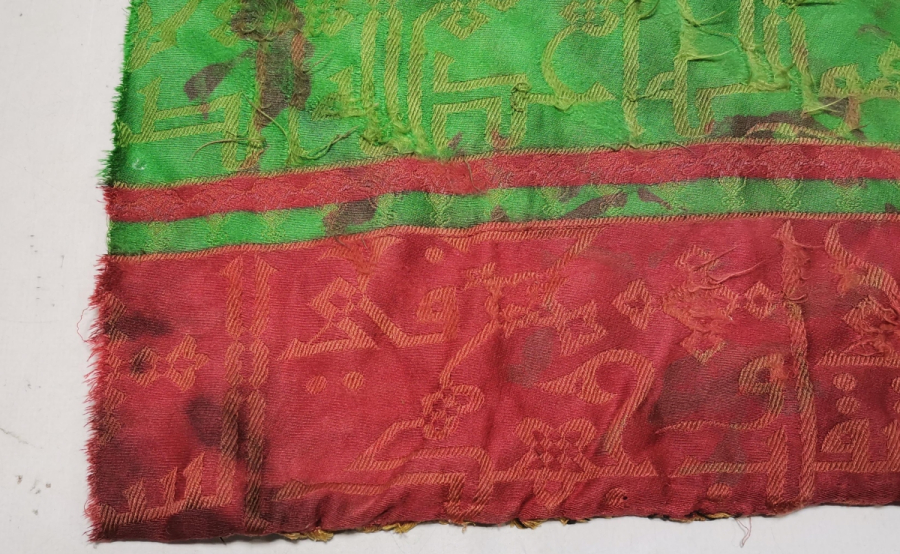 OSMANLI DÖNEMİ ÇOK NADİR İPEK KABE İÇ ÖRTÜSÜ BEZİ