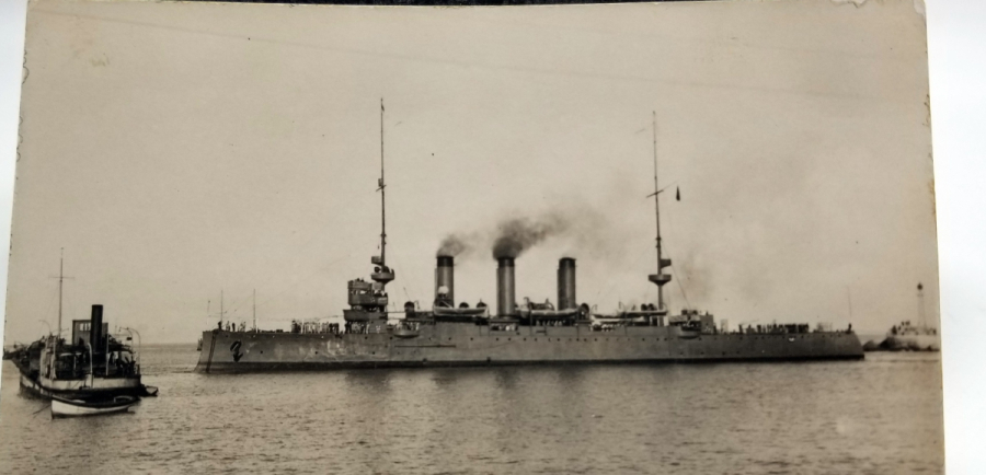 ARKASI OSMANLICA YAZILI OSMANLI DÖNEMİ HAMİDİYE KRUVAZÖRÜ GÖRSELLİ NADİR KARTPOSTAL